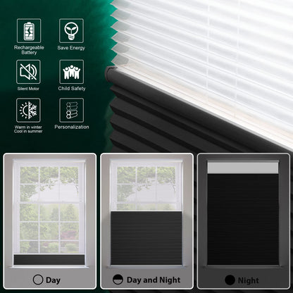 Lululadn Customized Motorized Day and Night  Cellular Shades