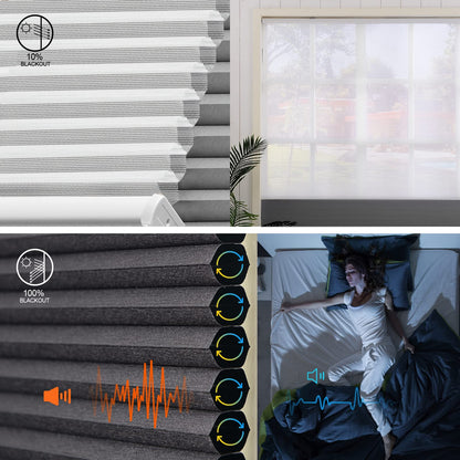 Lululadn Customized Motorized Day and Night  Cellular Shades