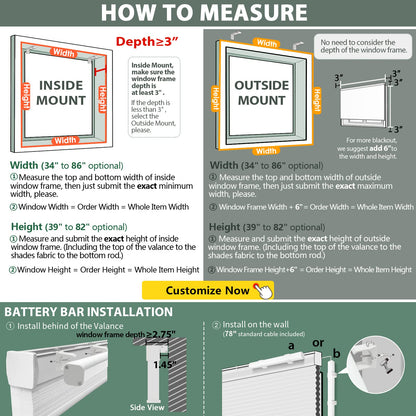 Lululadn Customized Motorized Day and Night  Cellular Shades
