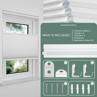 Lululand Cordless Top Down Bottom Up Honeycomb Blinds